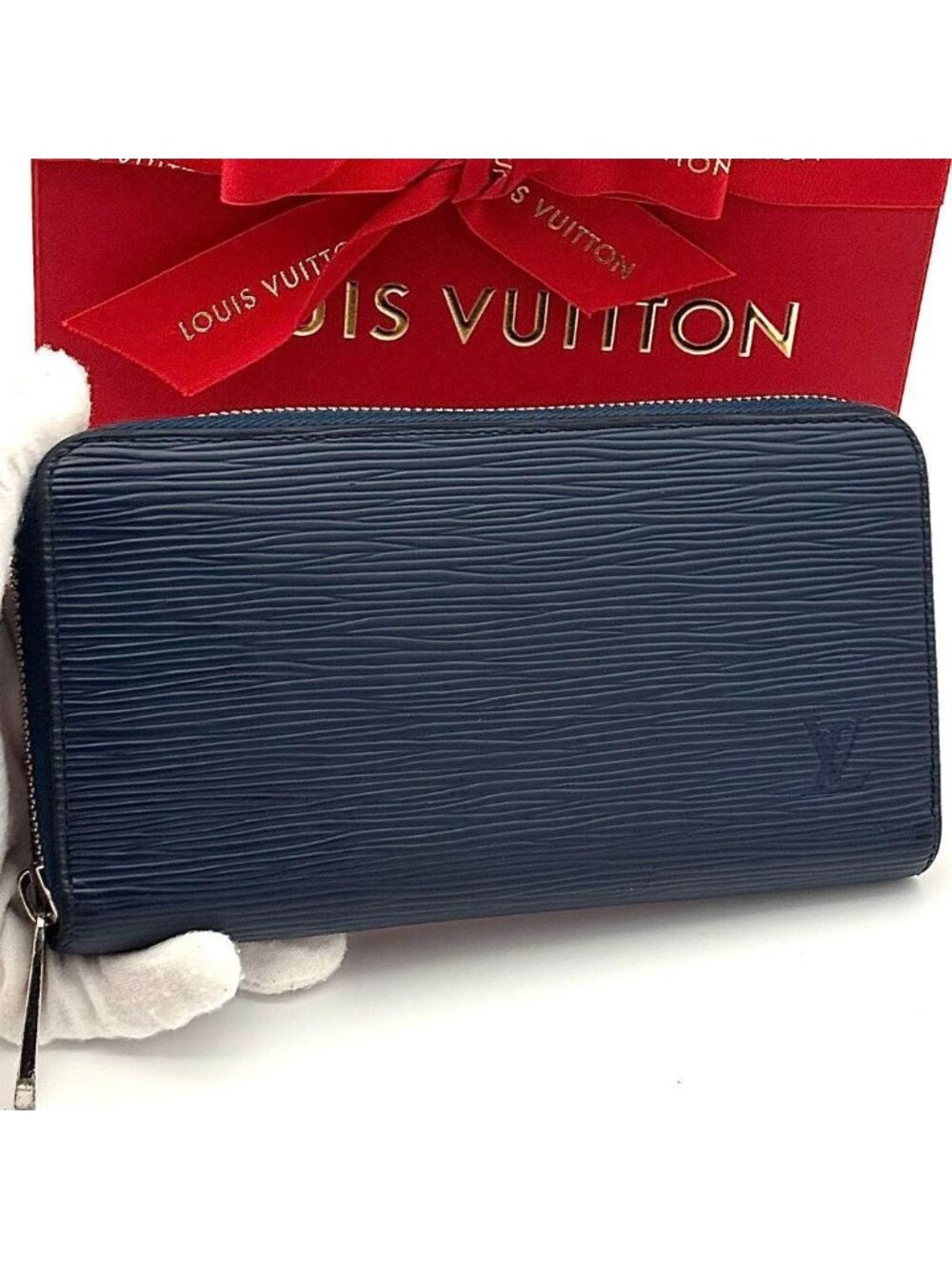 Louis Vuitton Wallet Epi Zippy Indigo Blue Navy